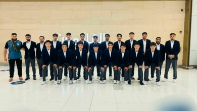 تصویر تیم ملی زیر ۱۷ سال فوتسال افغانستان به بحرین رسید 