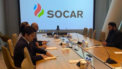 تصویر دیدار سفیر امارت اسلامی افغانستان در باکو با معاون شرکت نفت و گاز آذربایجان 