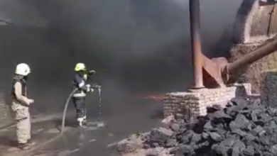 تصویر آتش‌سوزی در حوزه یازدهم مزارشریف مهار شد 