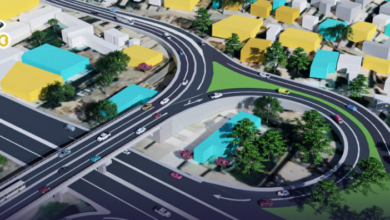 تصویر آغاز ساخت پل هوایی موتررو در مقابل مقام ولایت کابل 