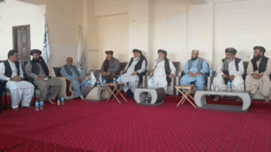 تصویر مذاکره برای بازگشایی دروازه اسپین بولدک-چمن با هدف پایان جنگ 