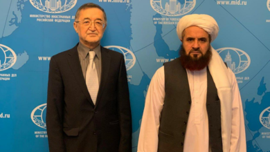 تصویر دیدار سفیر امارت اسلامی در مسکو با نماینده ویژه روسیه برای سازمان همکاری شانگهای 