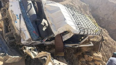 تصویر سقوط موتر فلانکوچ در فاریاب؛ ۹ کشته و ۱۶ زخمی 