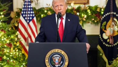 تصویر سخنرانی کریسمس ترامپ پر از ادعاهای نادرست و اغراق‌آمیز 