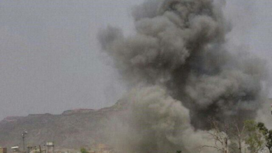 تصویر حمله توپخانه‌ای عربستان به مناطق مرزی یمن 