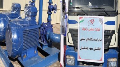 تصویر صادرات دستگاه‌های صنعتی کارخانه‌های آهک، گچ و سمنت از هرات به تاجیکستان آغاز شد