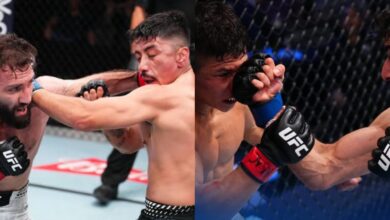 تصویر پیروزی دو رزمی‌کار افغان در UFC؛ جاوید و فرید بشارت حریفان خود را شکست دادند