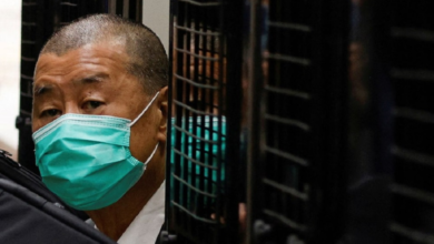 Photo of Hong Kong tycoon Jimmy Lai sentenced to 20 years in jail in national security trial