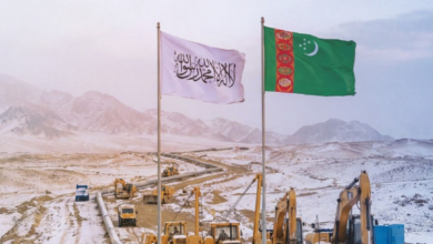 تصویر معاون اقتصادی ریاست‌الوزرای امارت اسلامی به هرات رسید؛ دیدار با هیأت بلندپایه ترکمنستان