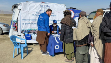 تصویر سازمان بین‌المللی مهاجرت: کمک اضطراری به ۶۸۱ خانواده آسیب‌دیده از بارندگی‌های اخیر در ۶ ولایت افغانستان
