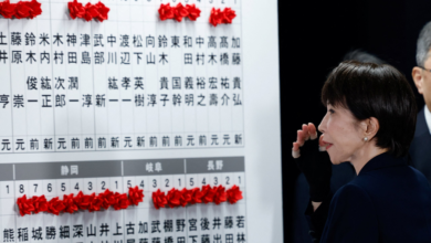 تصویر پیروزی انتخاباتی ائتلاف حاکم به رهبری سانائه تاکایچی در پارلمان جاپان