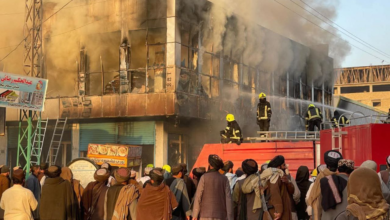 تصویر آتش‌سوزی در کندهار ۵۰۰ هزار دالر خسارات برجا گذاشت 