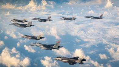 تصویر پرواز گسترده جنگنده‌های اسرائیلی بر فراز جنوب سوریه و شکستن دیوار صوتی در حومه دمشق