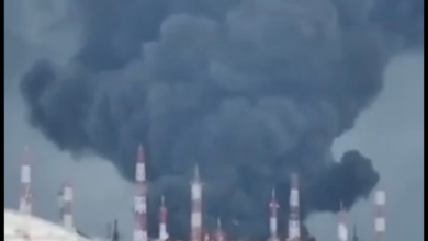 تصویر حمله پهپادی اوکراین به تأسیسات نفتی روسیه؛ آتش‌سوزی شدید در مرکز انتقال نفت تاتارستان