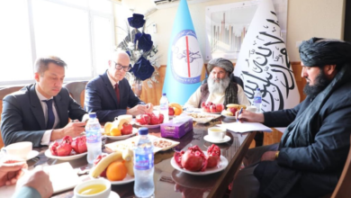 تصویر دیدار معین مبارزه با مواد مخدر وزارت داخله با مقامات دفتر سازمان ملل در افغانستان