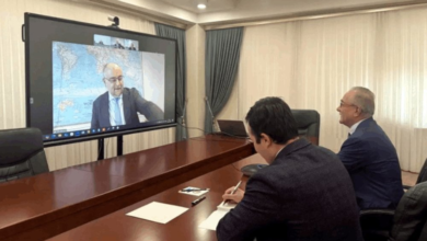 تصویر نشست آنلاین نماینده ویژه ازبکستان و اتحادیه اروپا درباره افغانستان