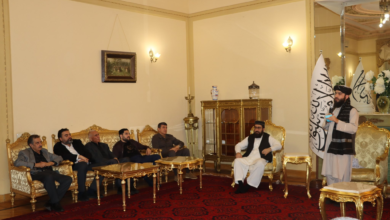 تصویر سفارت امارت اسلامی در مسکو مراسم فاتحه‌خوانی برای شهدای حمله پاکستان به کابل برگزار کرد