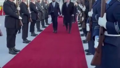 تصویر دیدار رئیس‌جمهور آلمان با رئیس‌جمهور سوریه در برلین پس از ۲۵ سال