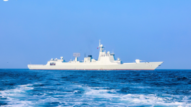 تصویر انتقال نیروی دریایی چین به خلیج عمان؛ حرکت به‌سوی تنگه هرمز