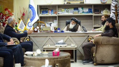 تصویر دیدار وزیر فواید عامه با سفیر ایران در کابل؛ تأکید بر گسترش همکاری‌های ترانزیتی و زیربنایی