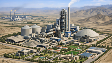 تصویر آغاز کار ساخت فابریکه بزرگ سمنت در جوزجان با سرمایه‌گذاری ۱۶۰ میلیون دالر