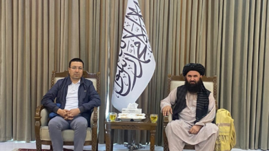 تصویر معین وزارت زراعت ازبکستان در یک سفر رسمی وارد افغانستان شد