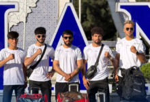 تصویر شش ورزشکار افغانستان در رقابت‌های ووشوی سازمان همکاری شانگهای شرکت می‌کنند