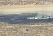 Photo of US Air Force B-52 bomber crashes in flames in California, killing all 8 crew aboard