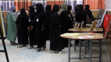 Photo of Girls Showcase Artwork at Three-Day Exhibition in Ghazni