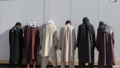 تصویر بازداشت شش سارق در دهدادی ولایت بلخ