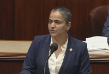 Photo of Aisha Wahab sworn in as first Afghan American in U.S. Congress