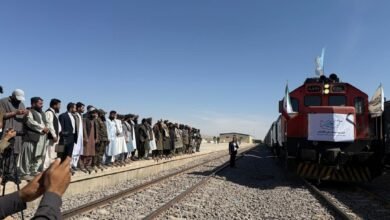 تصویر صادرات ۶۰۰ تُن پنبه افغانستان به ترکیه از طریق خط آهن خواف–هرات